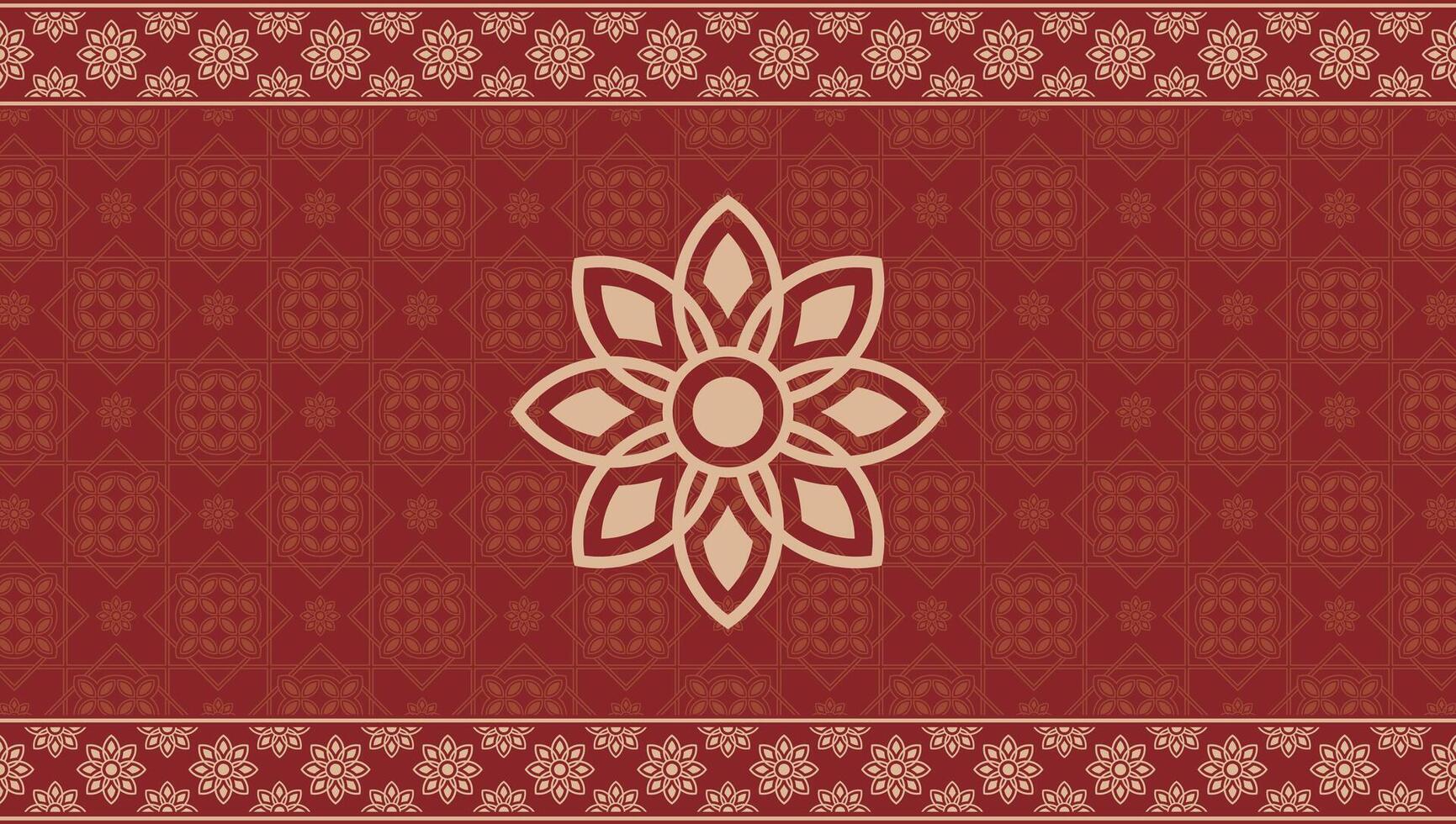 Batik Border Frame design template vector
