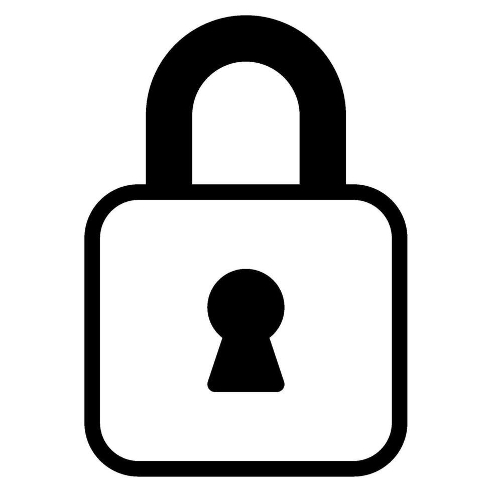 Padlock Cyber Security icon illustration vector