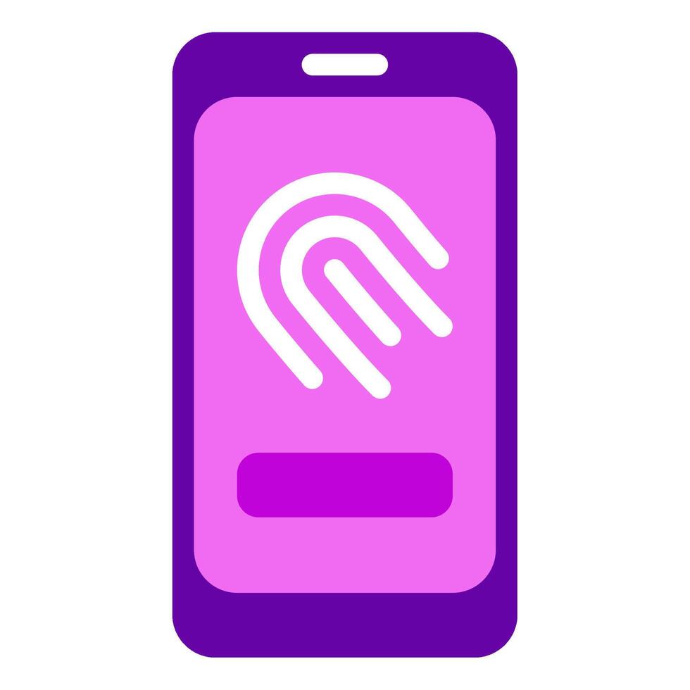 Fingerprint Cyber Security icon illustration vector