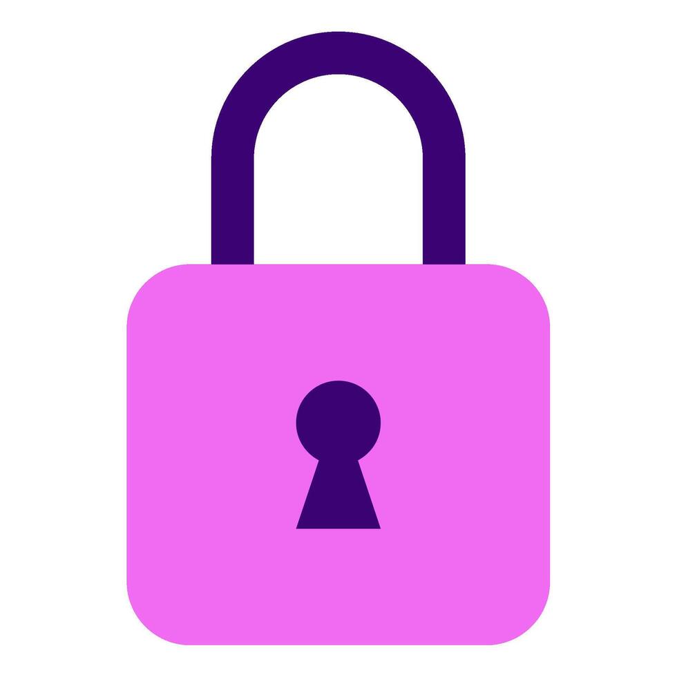Padlock Cyber Security icon illustration vector