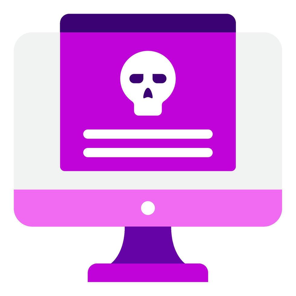 Hacked Cyber Security icon illustration vector