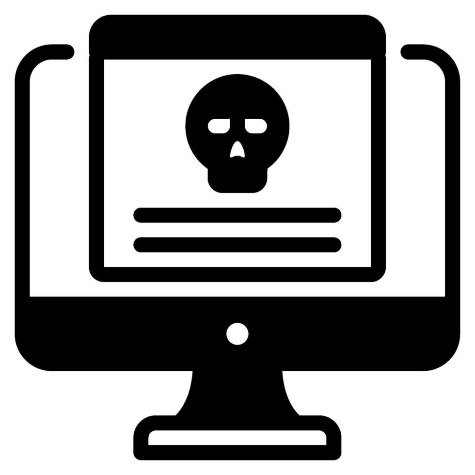 Hacked Cyber Security icon illustration vector