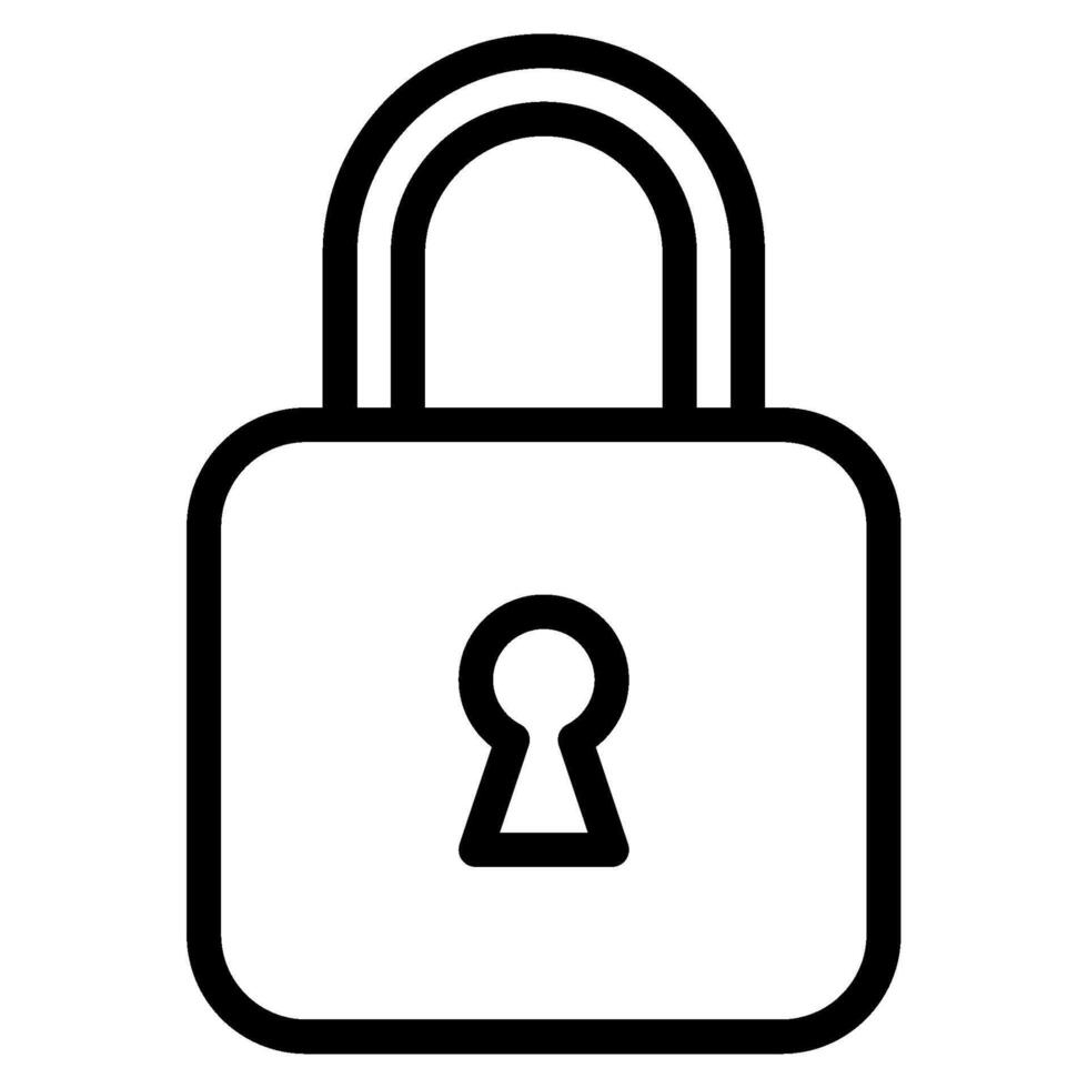 Padlock Cyber Security icon illustration vector