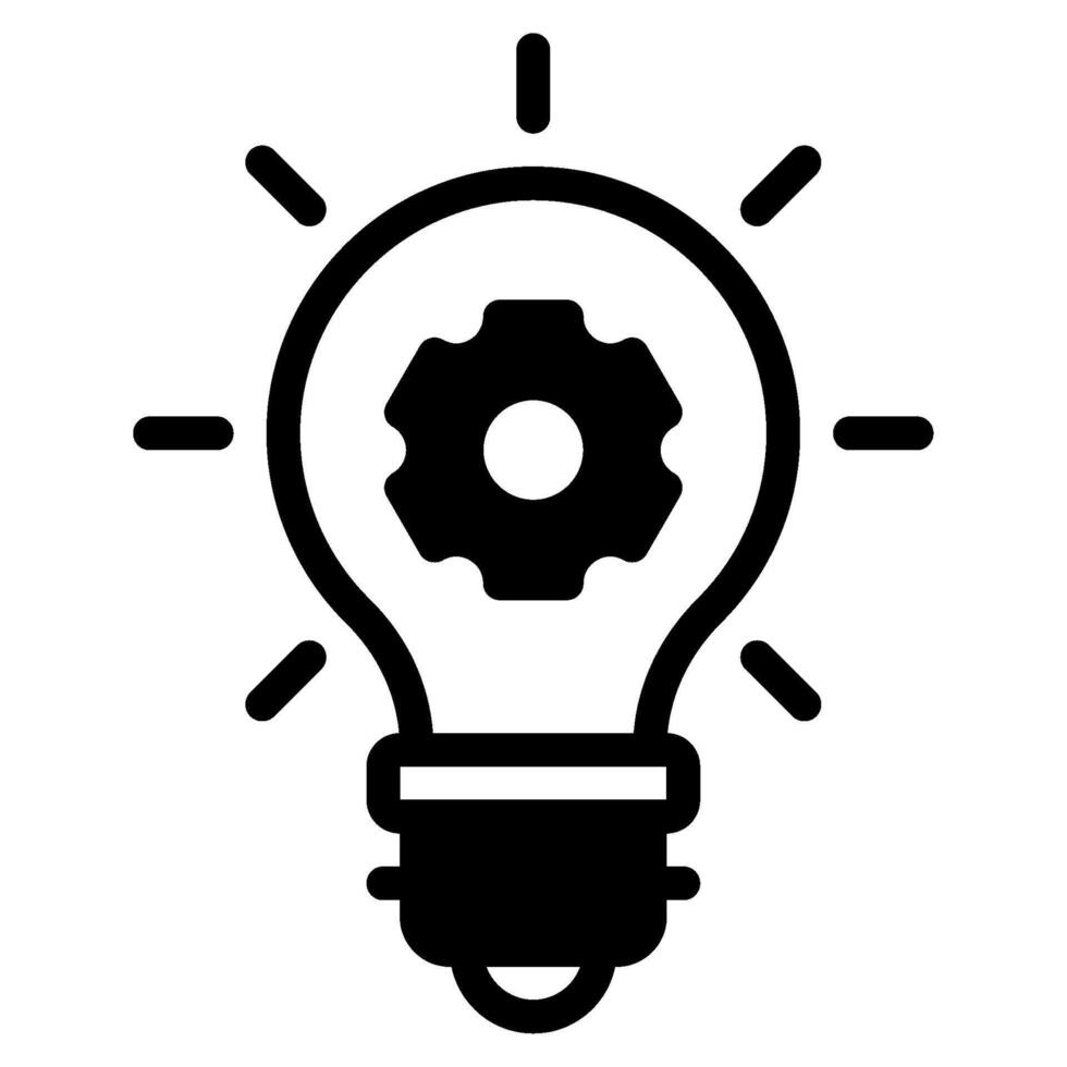 Idea Gear start up icon illustration vector