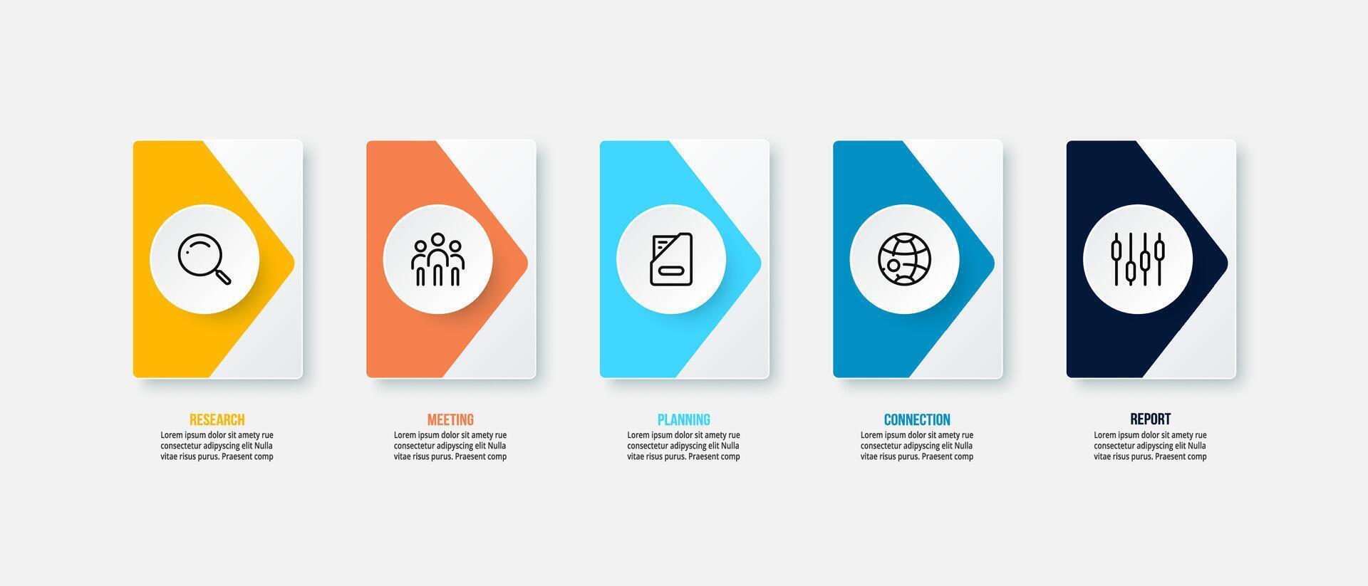 Business option infographic design. vector