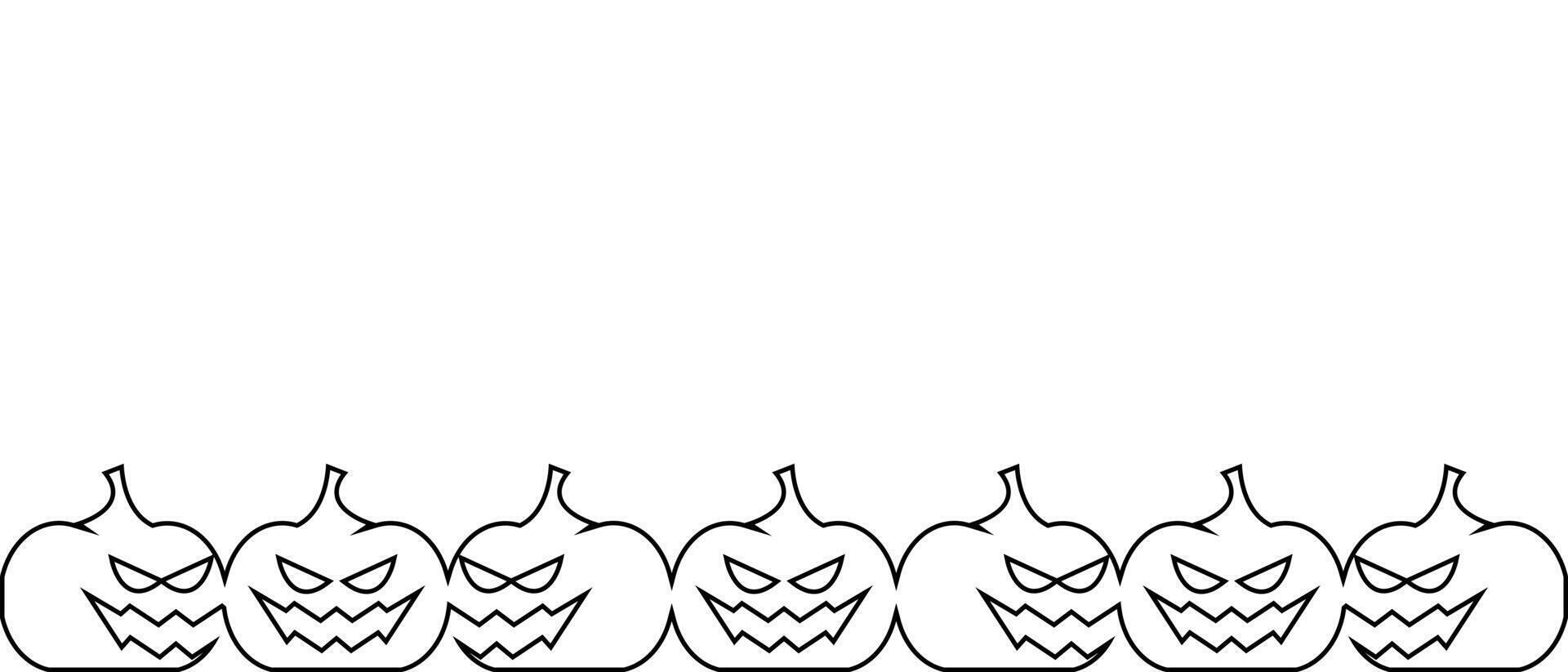 line icon jack o lantern pumpkin smile decoration design background vector