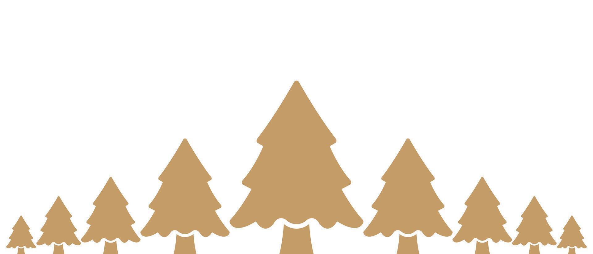 golden pine tree isolated on white background vector