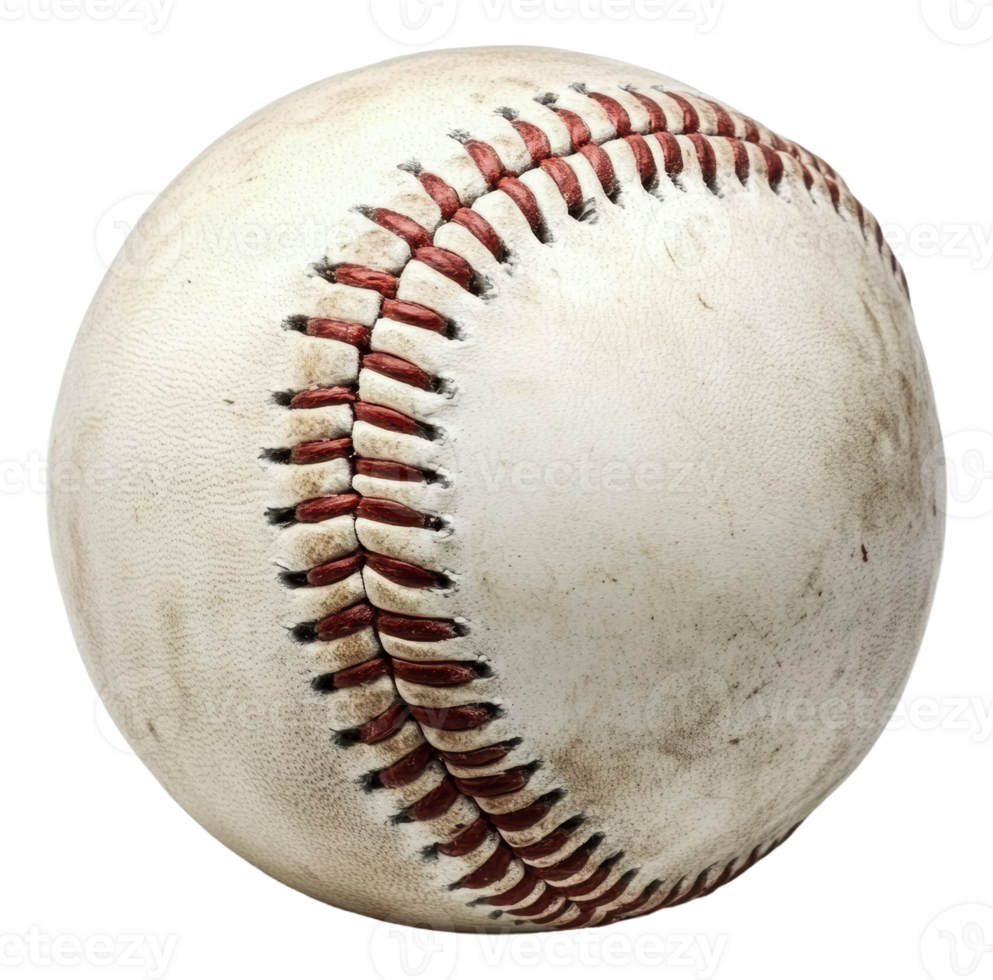 Worn baseball ready for the next game on the field png