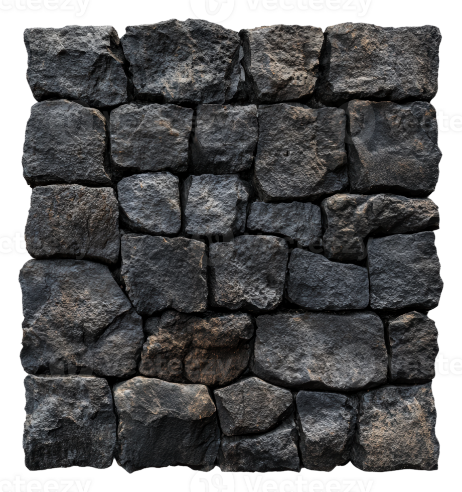 Textured dark stone wall in a rustic setting png