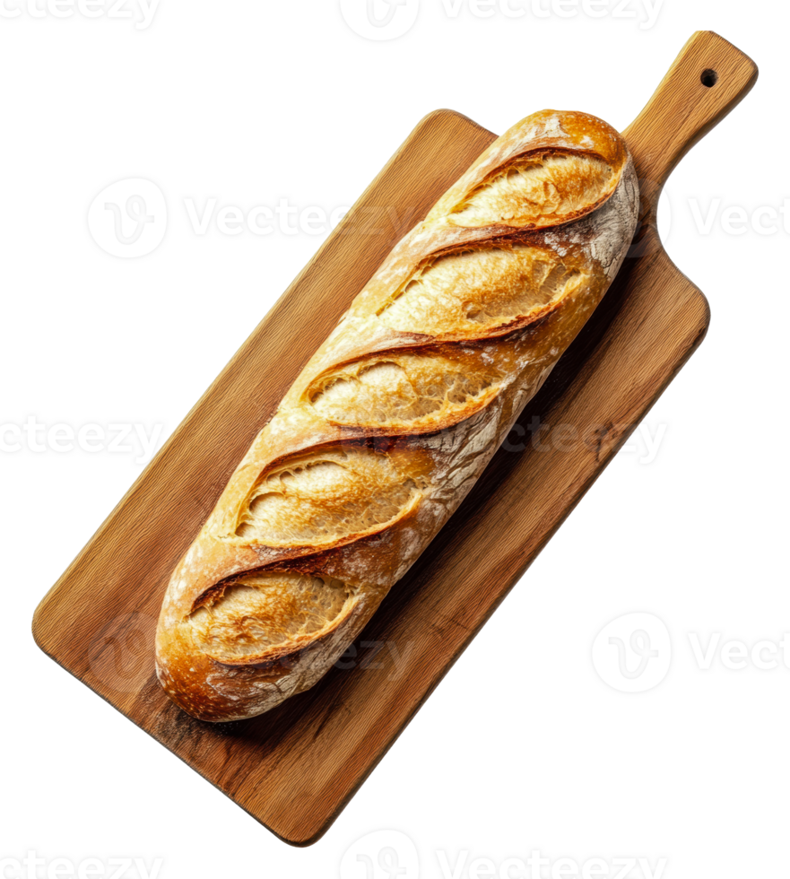 Sourdough loaf on a cutting board png