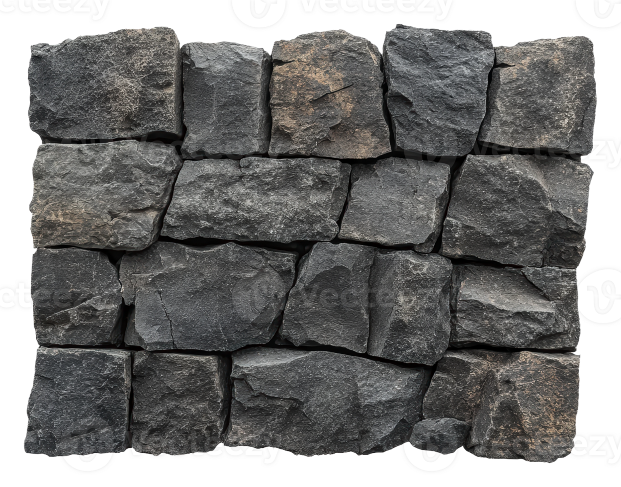 Natural pattern of textured black stones png