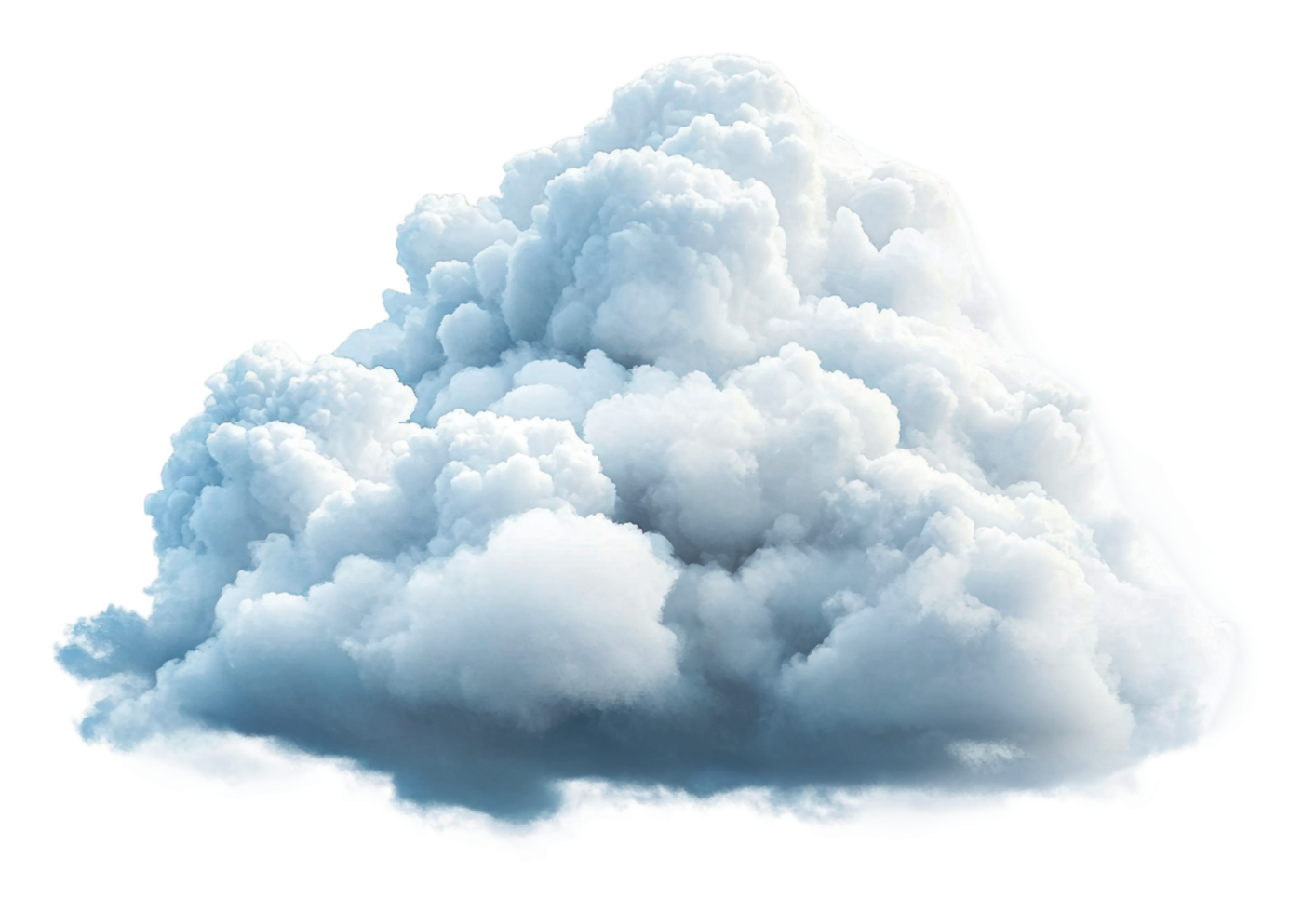 Soft white clouds floating in a bright sky png