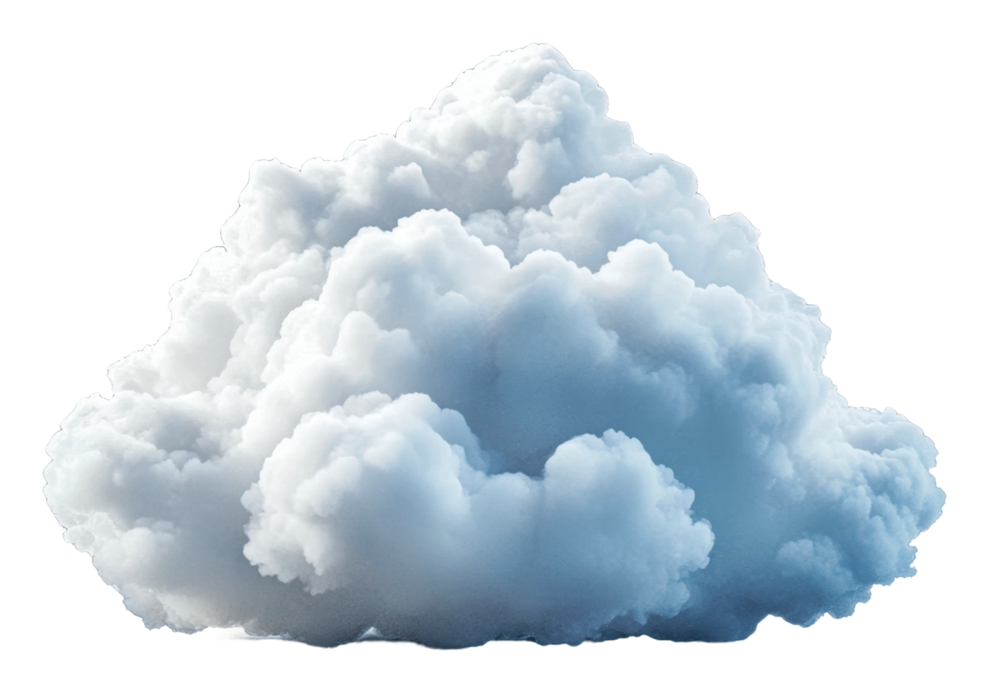 Fluffy white clouds floating in a blue sky png
