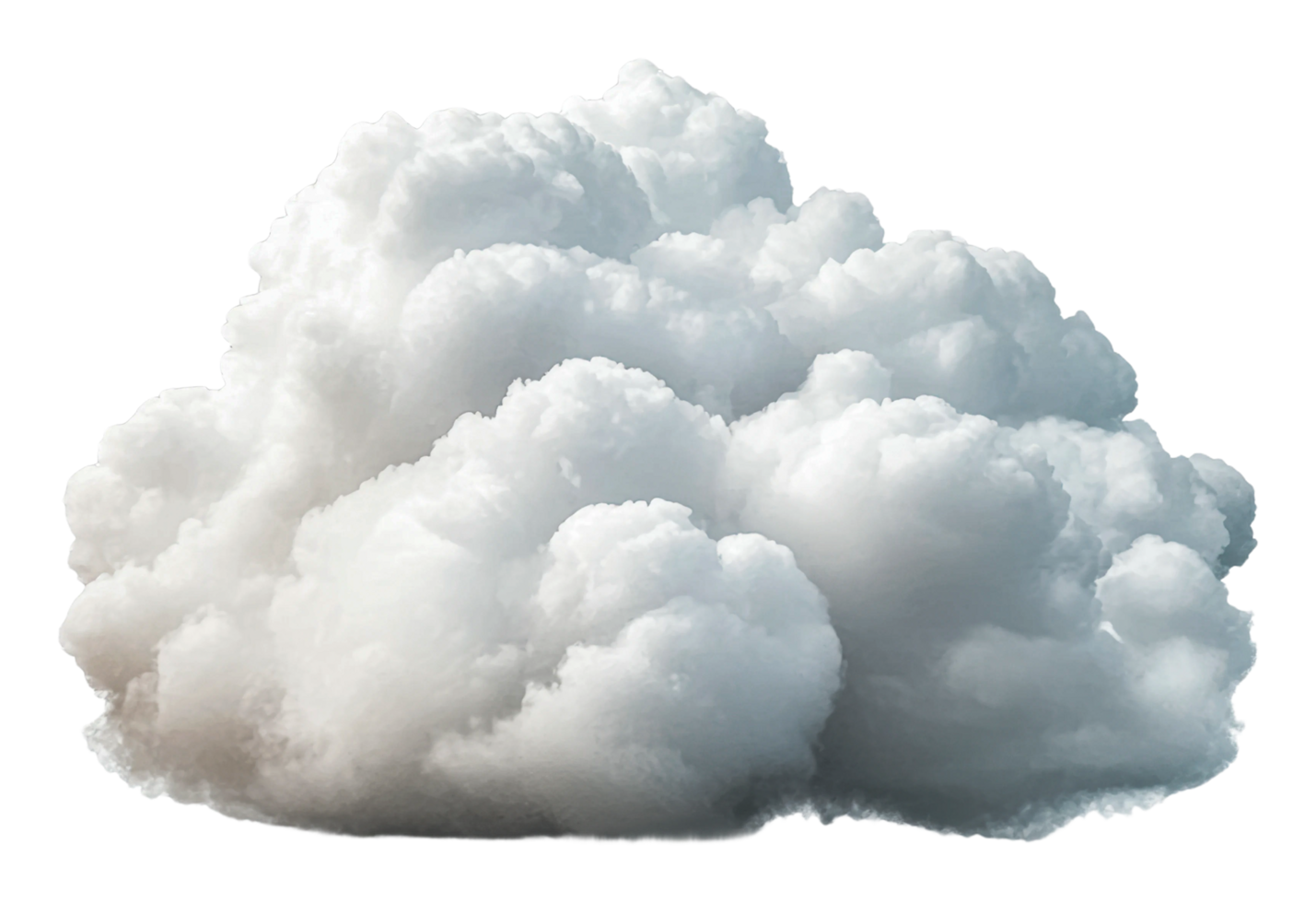 Fluffy clouds in a bright sky png