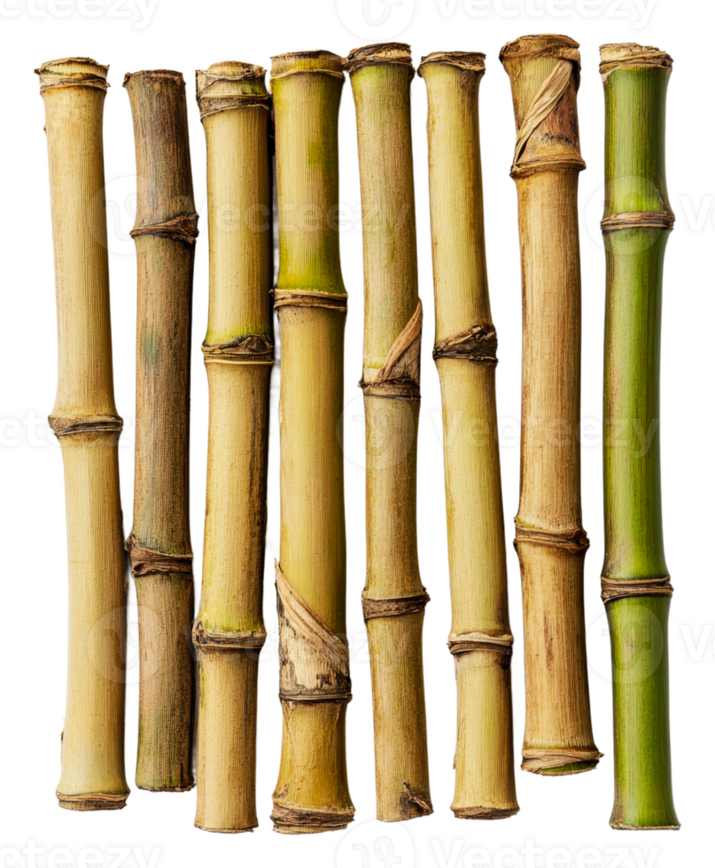 Outdoor bamboo stems in natural pattern png