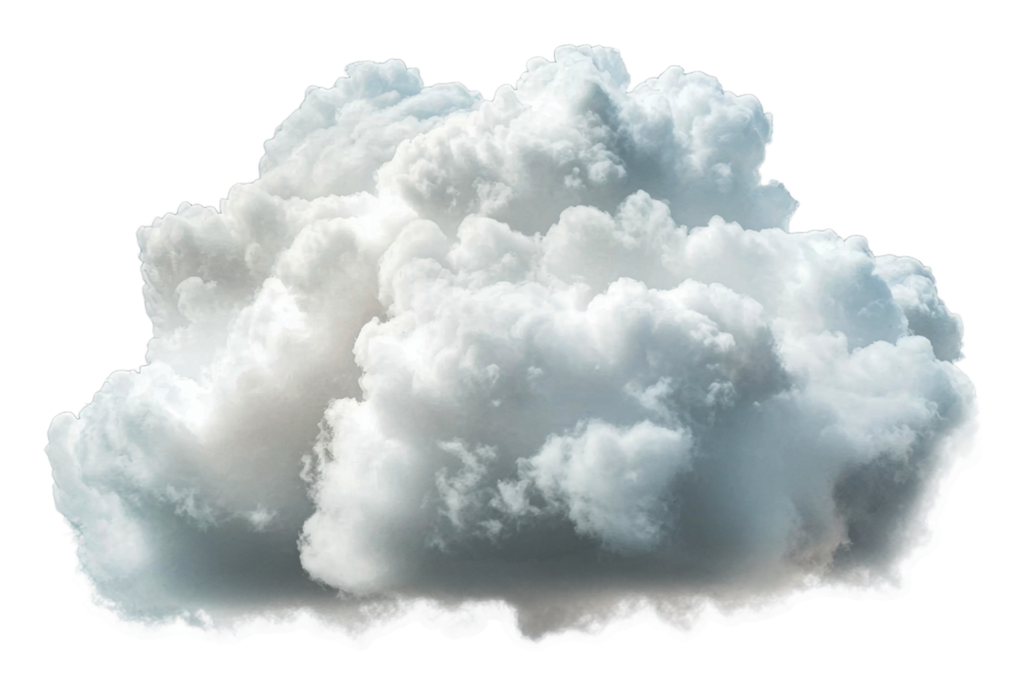 Soft white clouds floating in a clear blue sky png