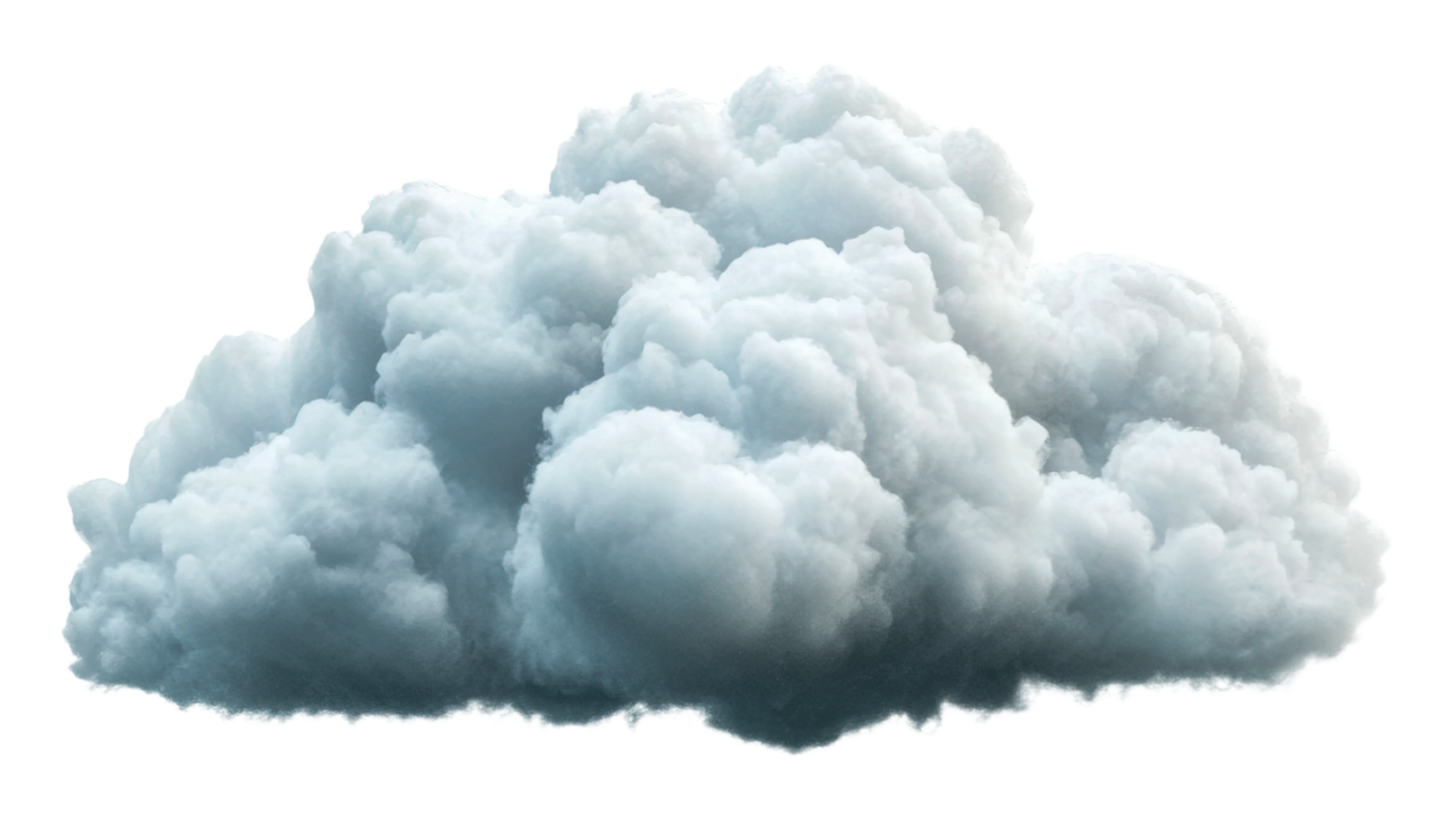A fluffy white cloud floating against a bright sky png