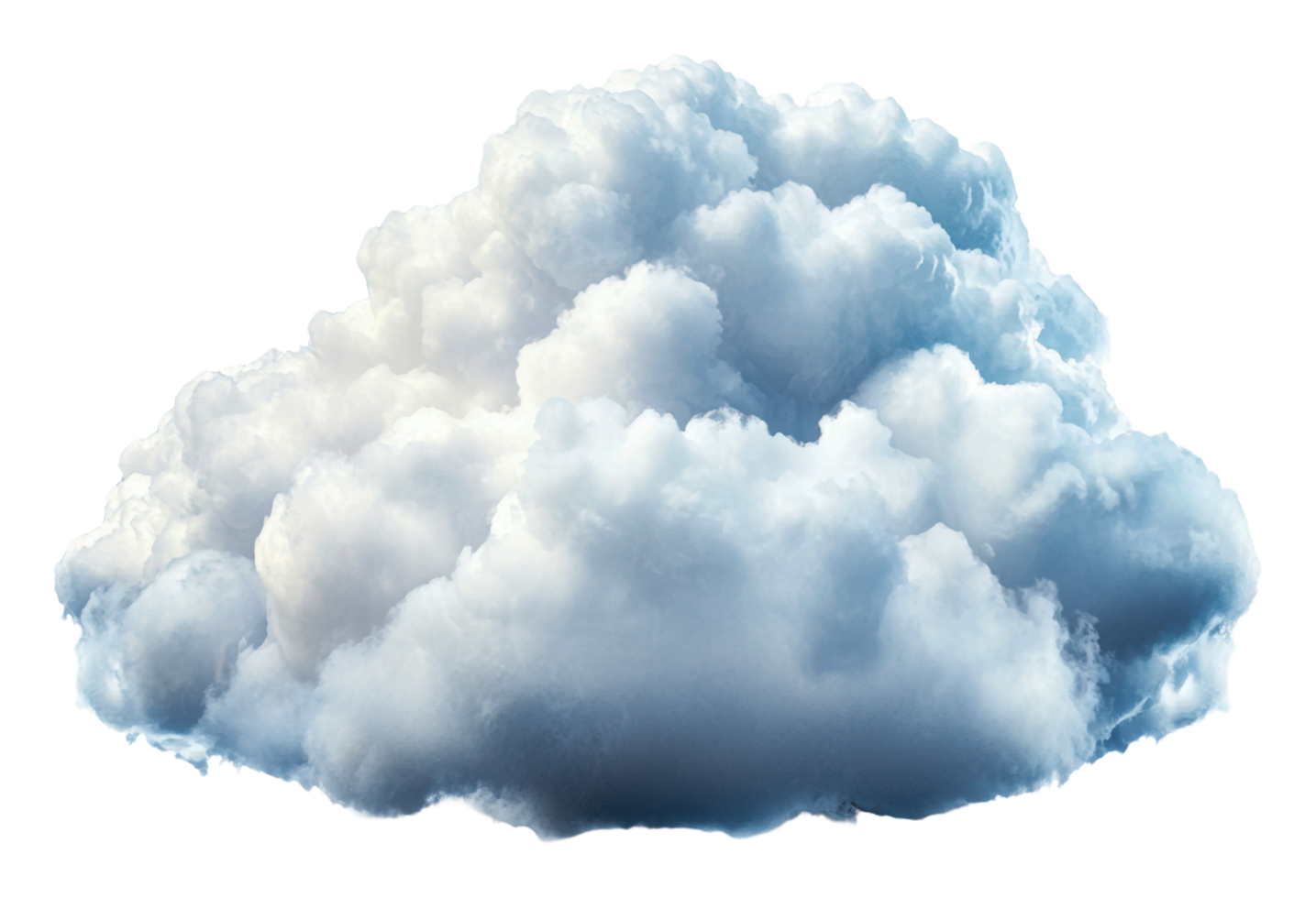Soft white clouds floating in a clear blue sky png