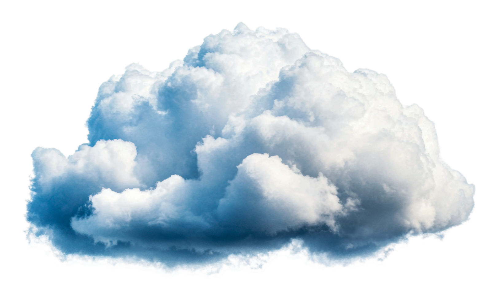 Fluffy cloud against a clear sky png