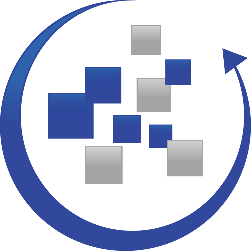 The logo for the company is shown in blue and white png