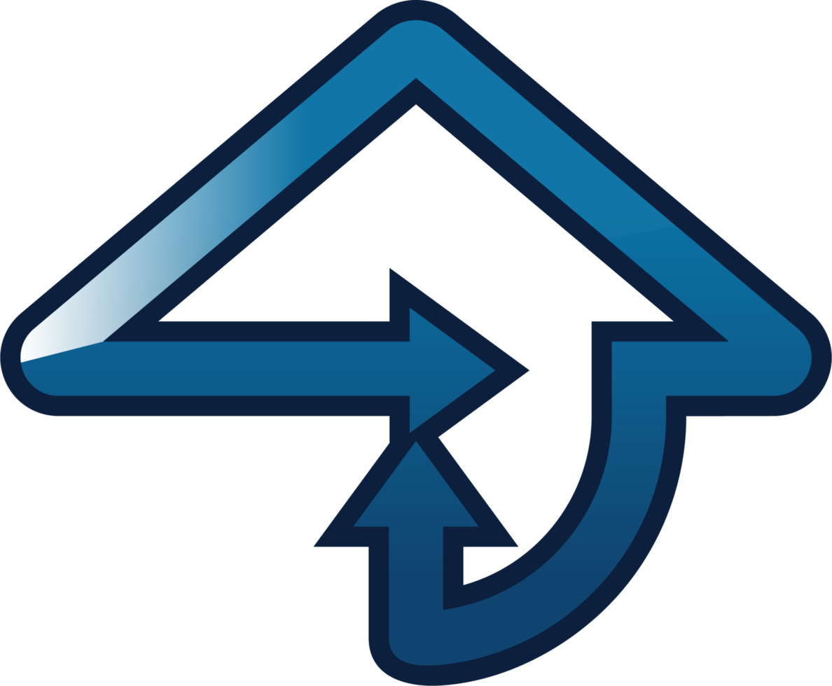 A blue arrow pointing up and down png