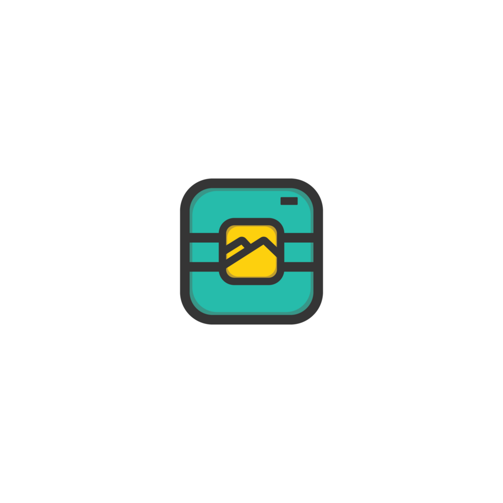 A green and yellow icon of a phone png
