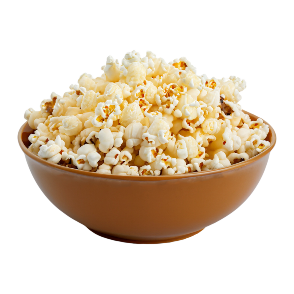 Bowl of popcorn on a transparent background. Best for advertisement png