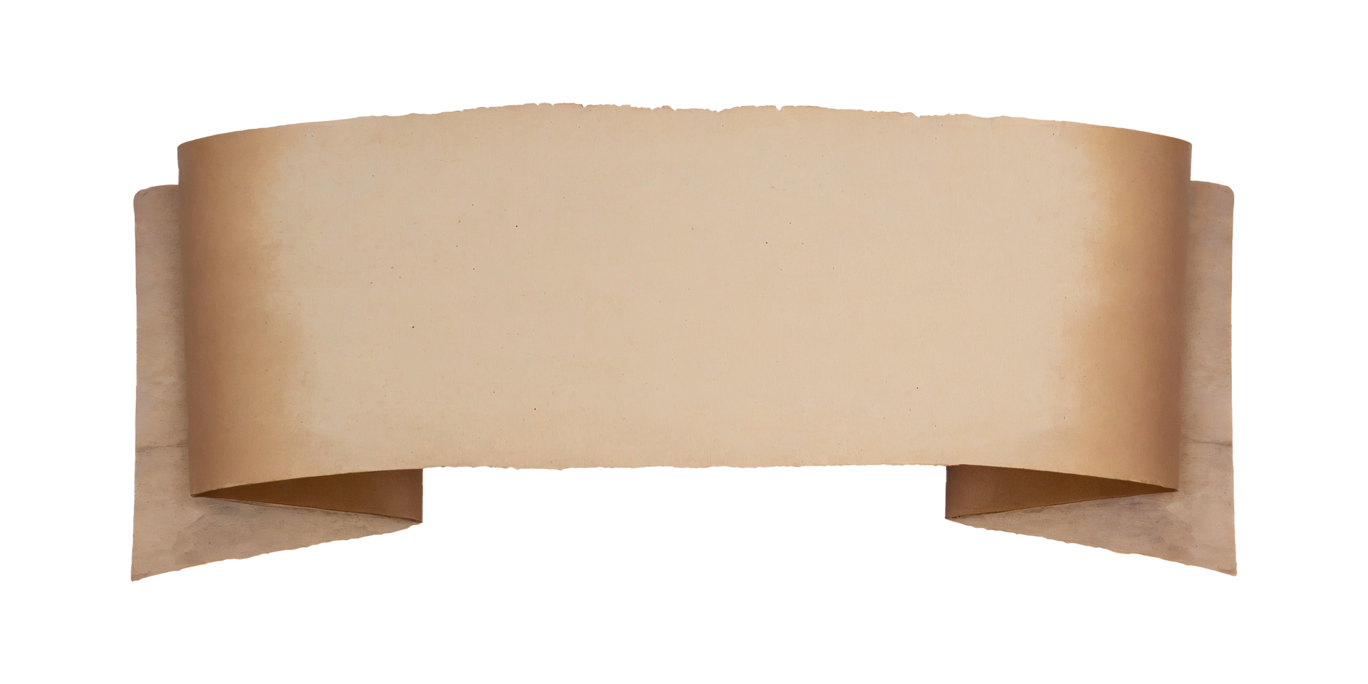 High-Quality Vintage paper title banner on a transparent background. png