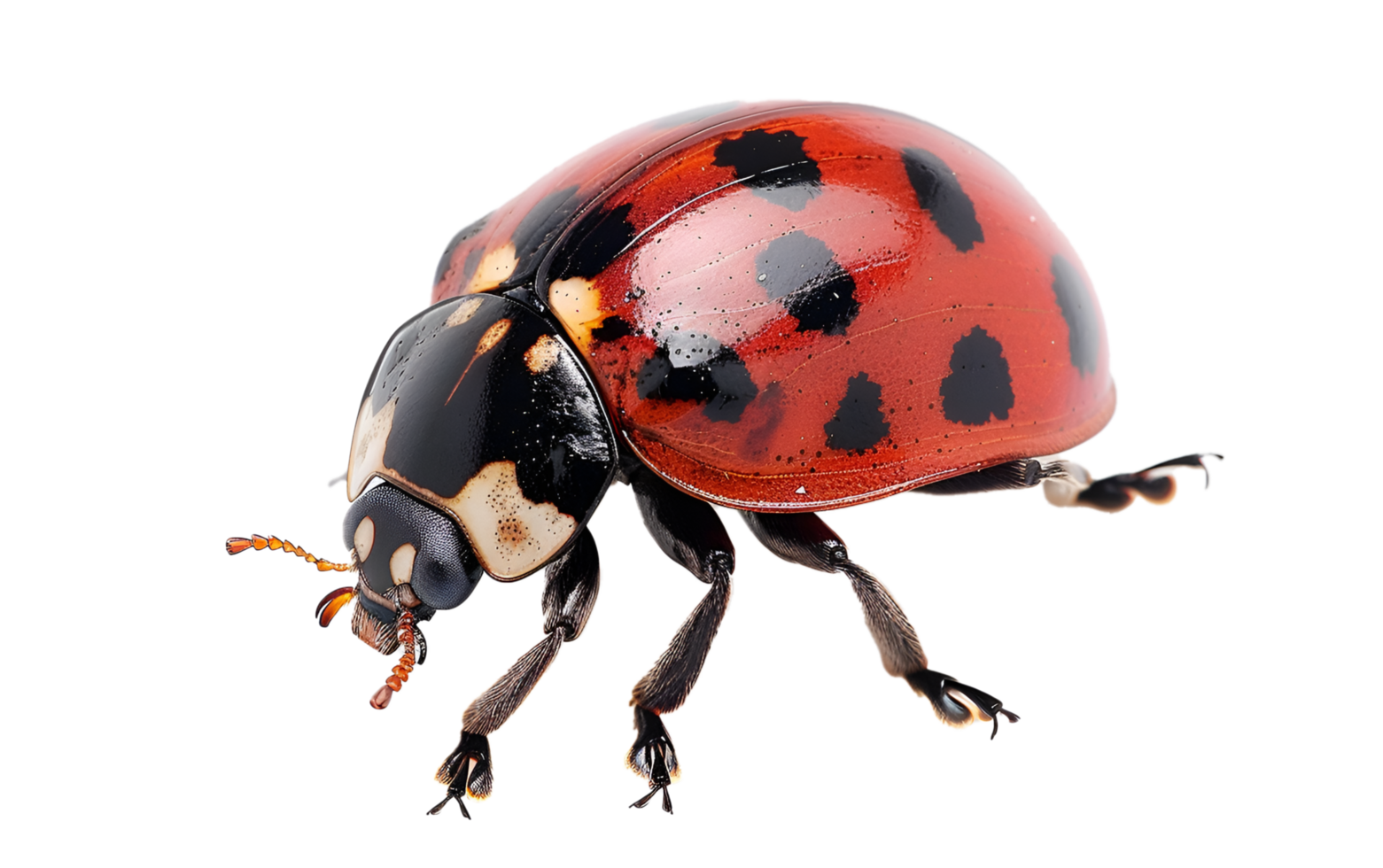 Small Insect Ladybug isolated on transparent png