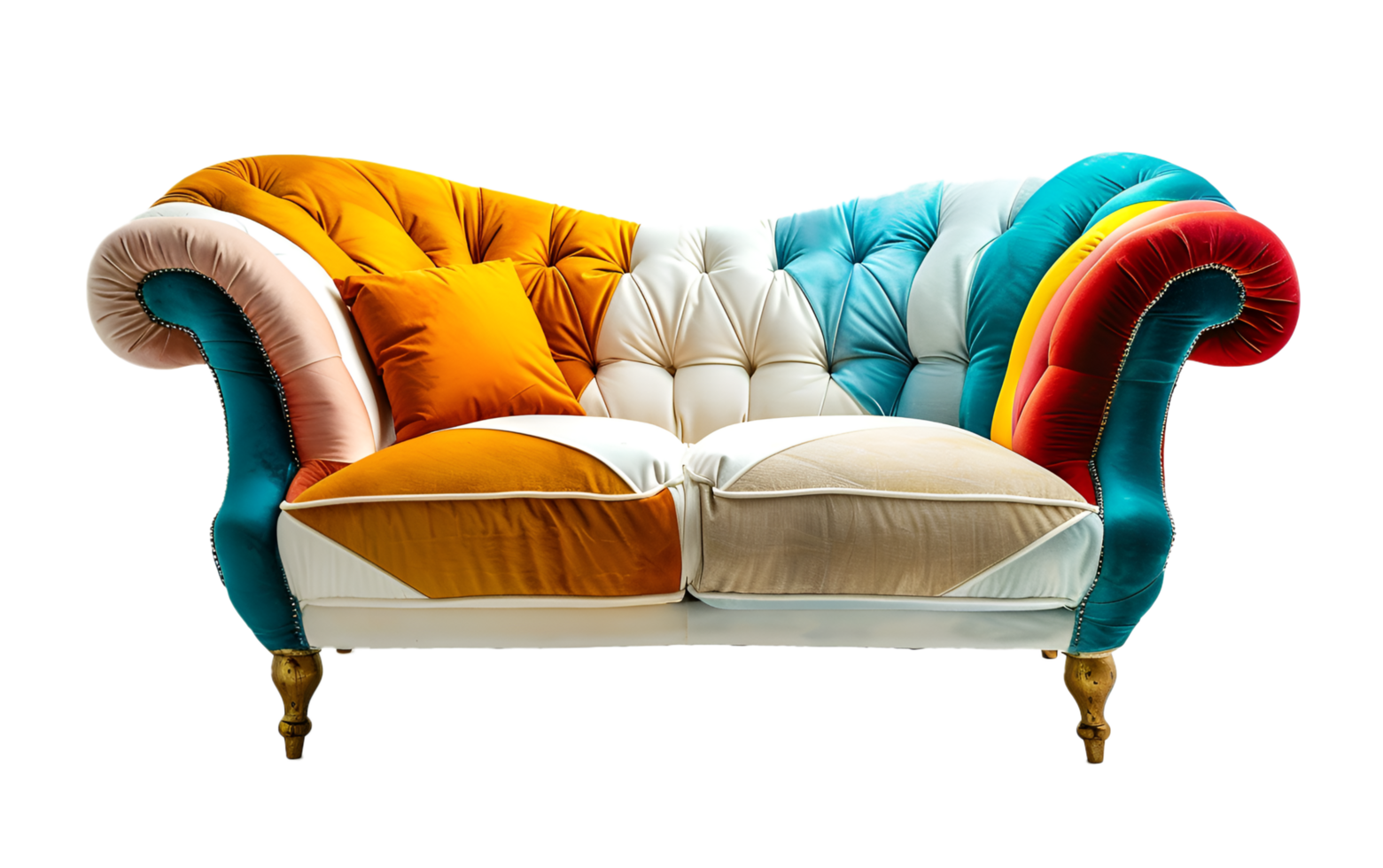 Sofa chair in 3d rendering chair isolated on transparent background png