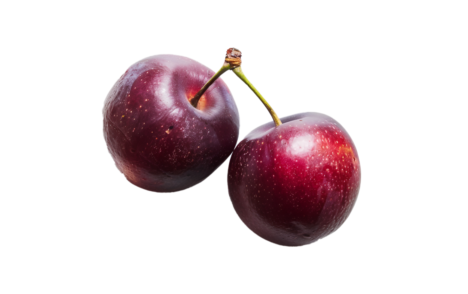 Fresh plum isolated on transparent background png