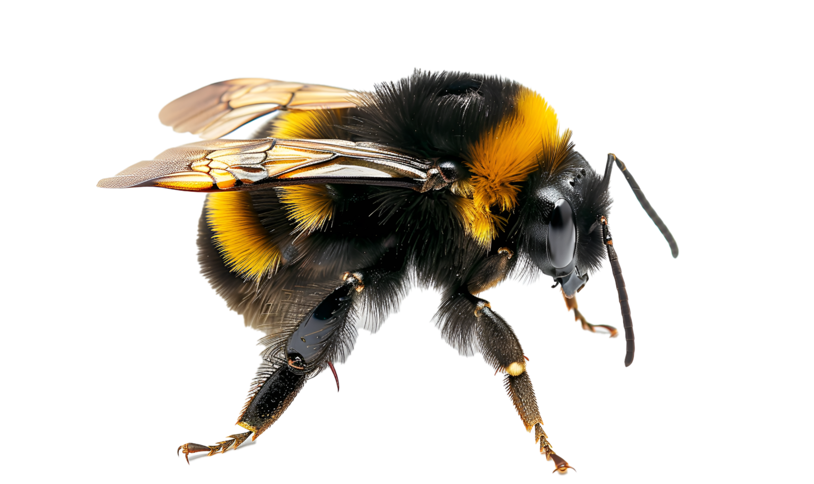 Honey bee isolated on transparent background bumblebee png