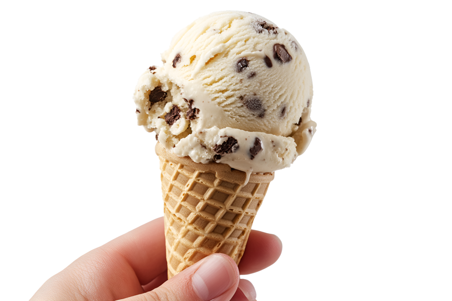 Cookies and Cream Ice Cream Cone Isolated png