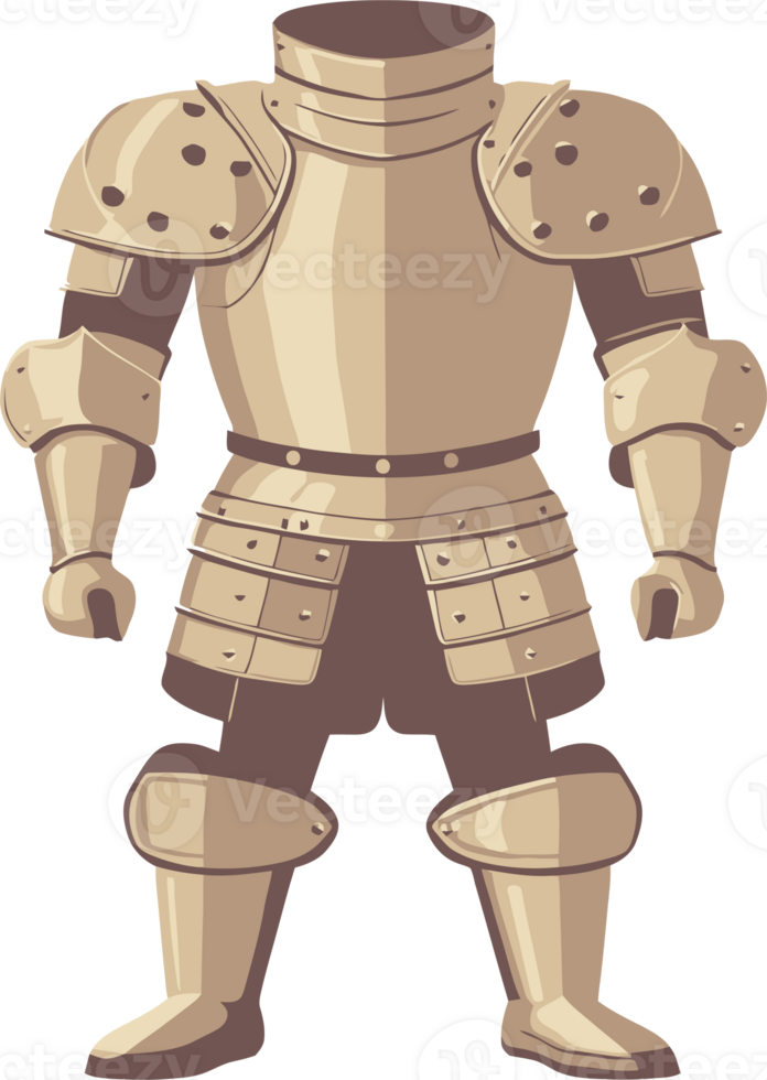 Medieval Suit of Armor on Display Historical Knight's Battle Gear Illustration png