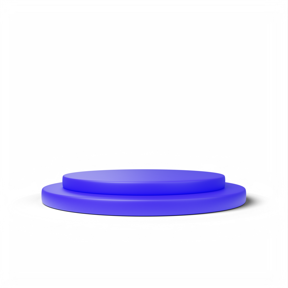 3d blue podium for product show off png
