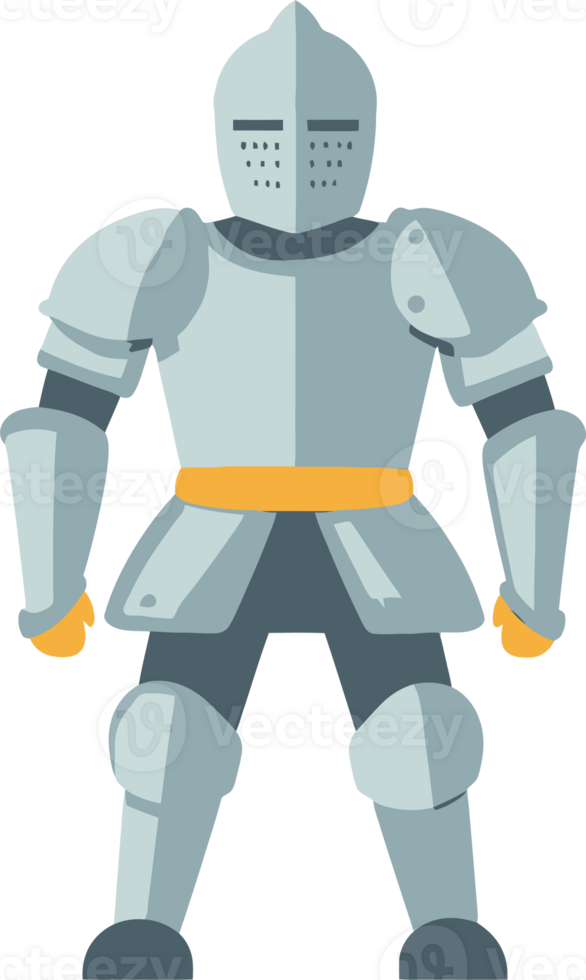 Medieval Knight in Full Armor Standing Tall png