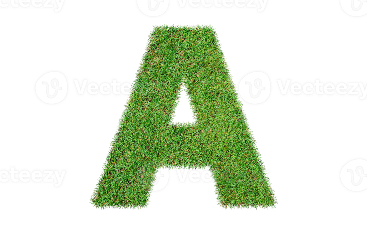 Green Grass Letter A on Transparent, Perfect for Eco and Nature-Themed Designs png