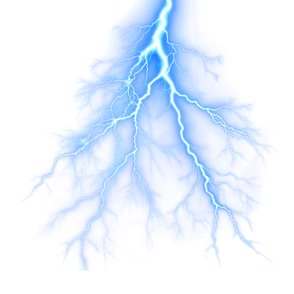 A Minimal Blue Lightning Thunder png