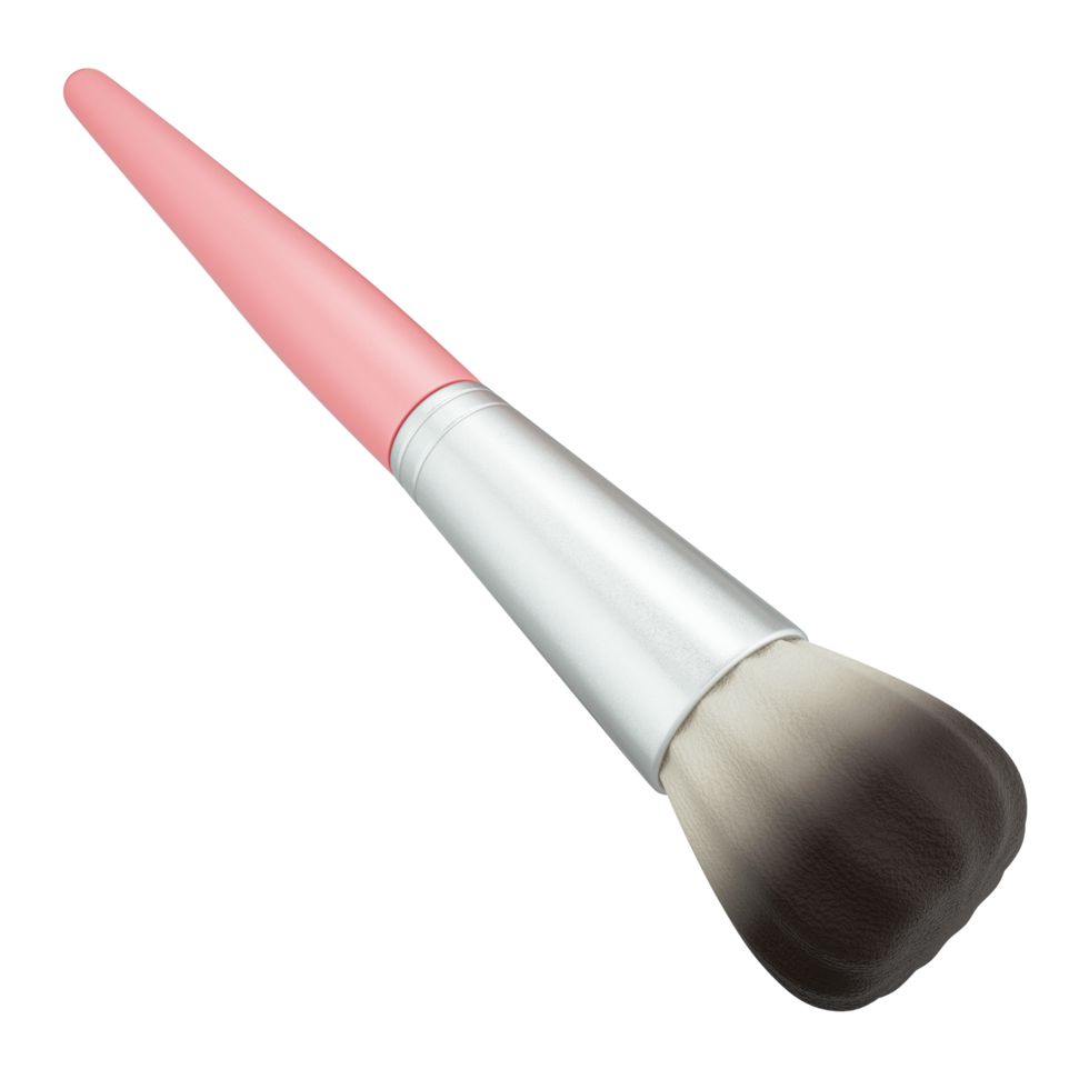 Pink brush 3d illustration featuring makeup tools, beauty essentials, and various cosmetic items png