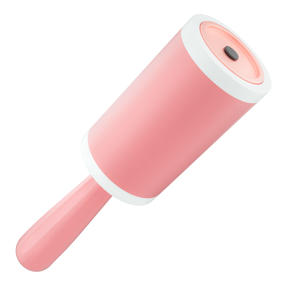 Sticky lint roller, 3d Illustration png