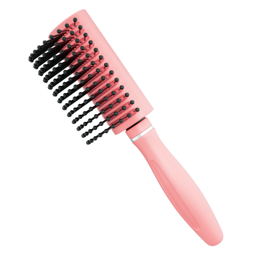 Hair brush, hairdressing salon elements concept, 3d Illustration png