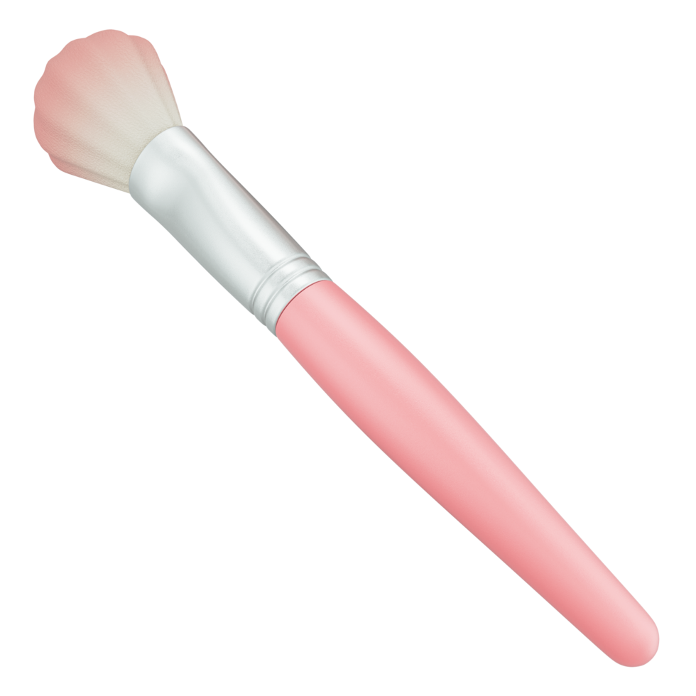pink brush 3d illustration showing makeup tools, beauty products, and an array of cosmetic accessories png