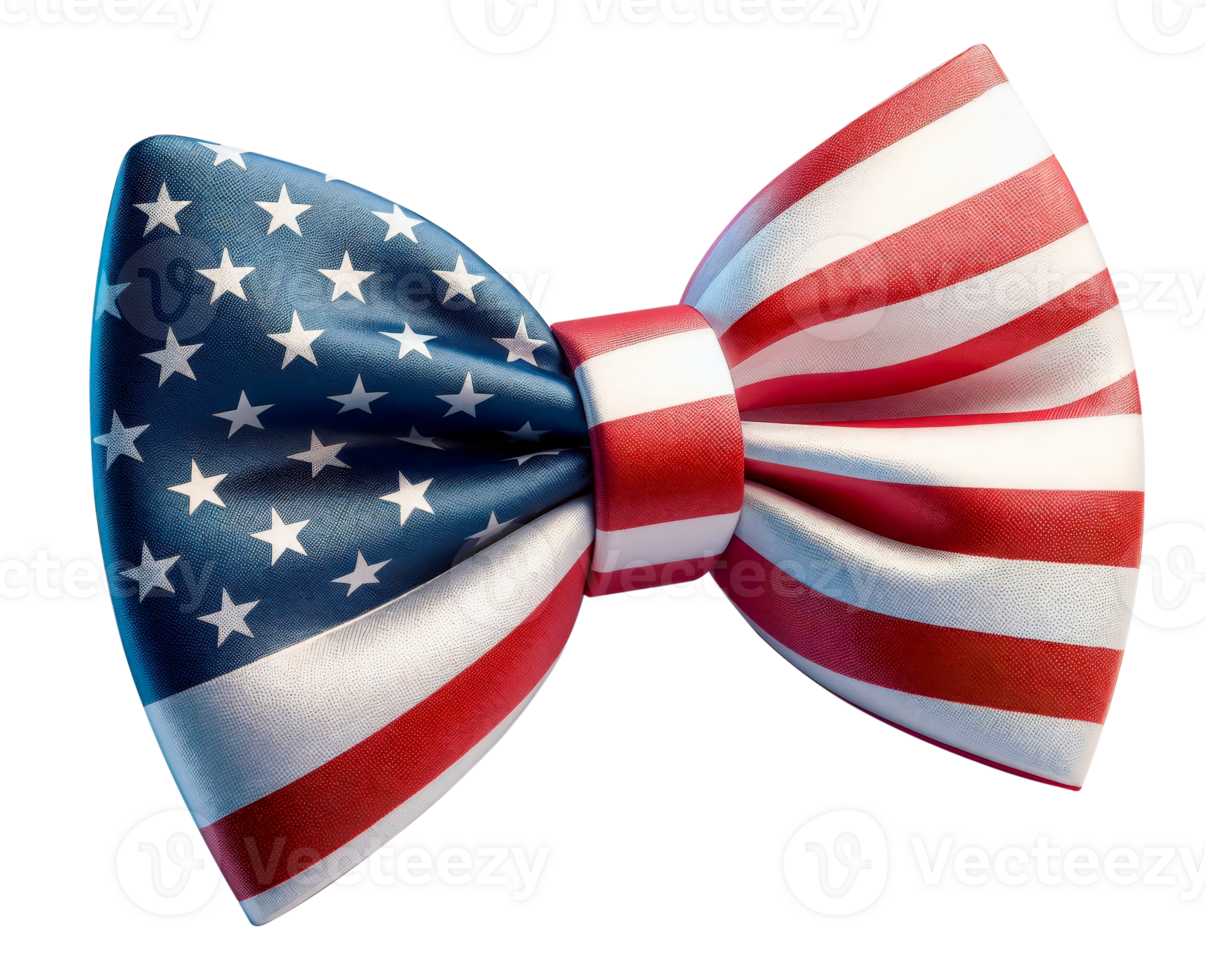 Bow tie with USA flag cut out png