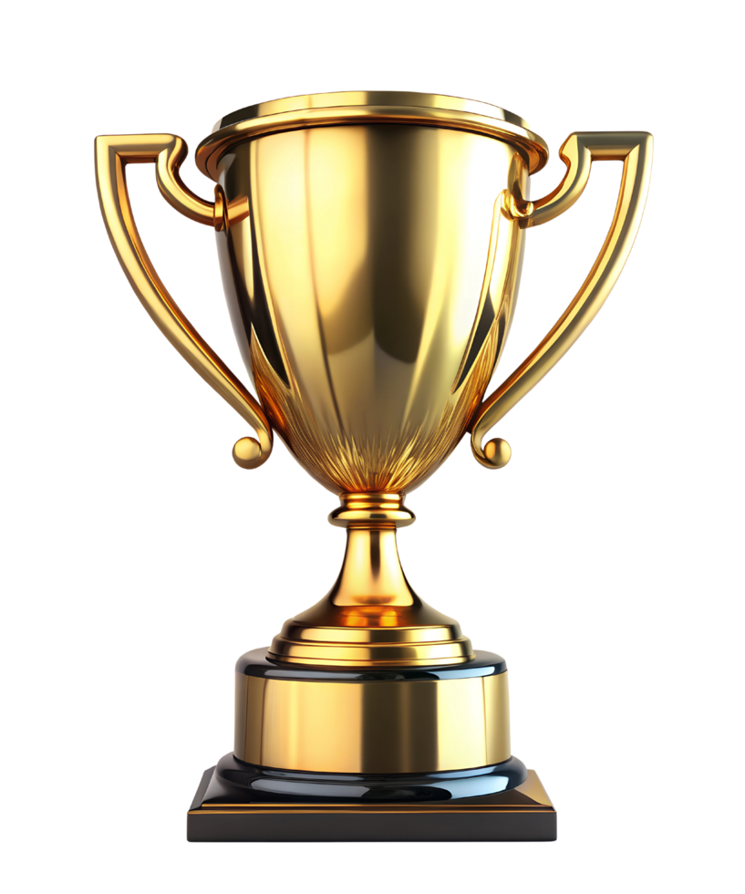 First place gold trophy cup png