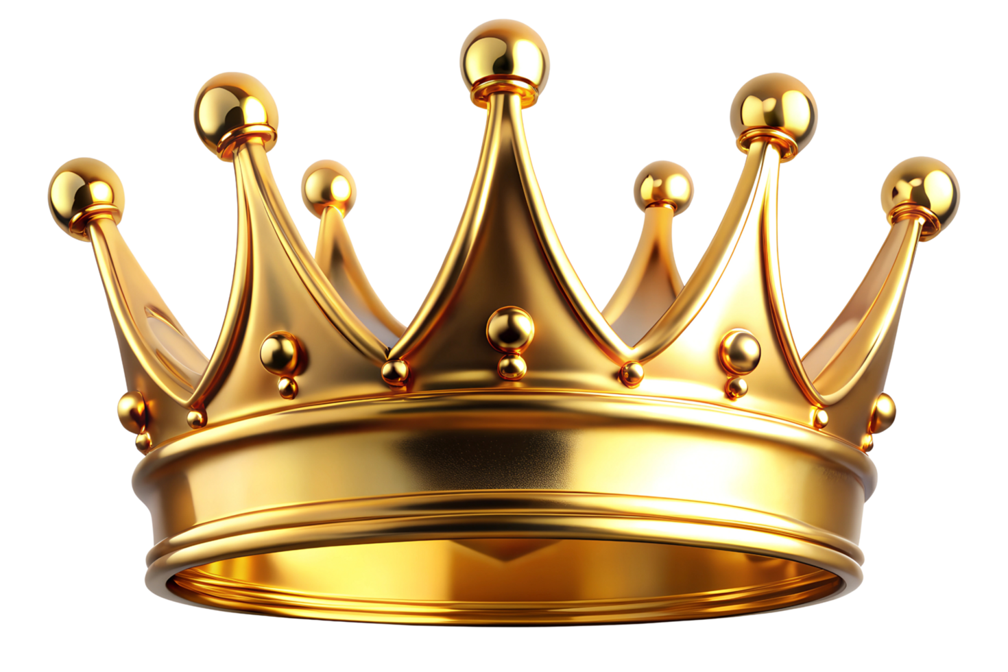 A Golden Shiny Crown png