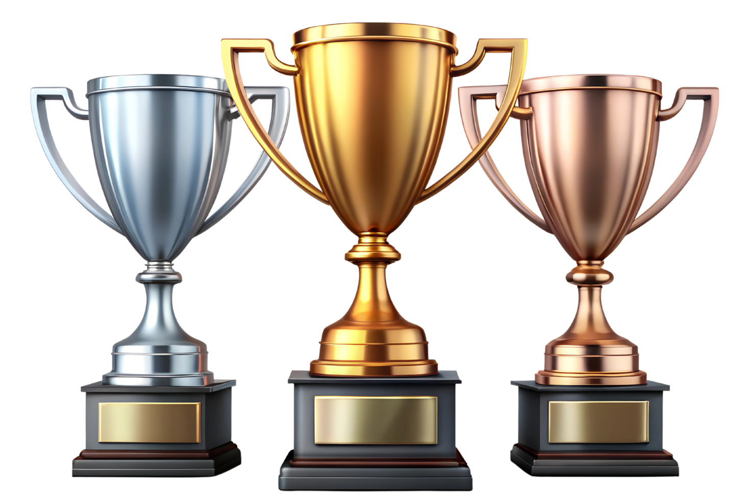 3d Trophies Set. Trophy Cups png