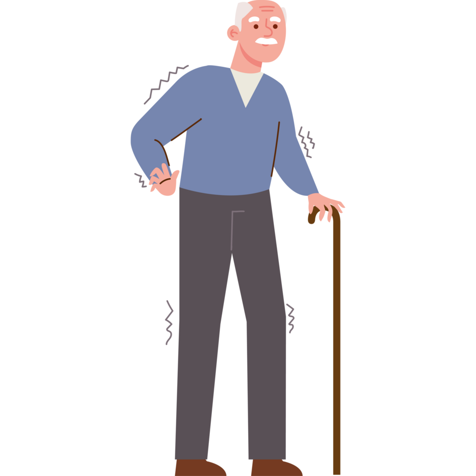 parkinson sick old man png