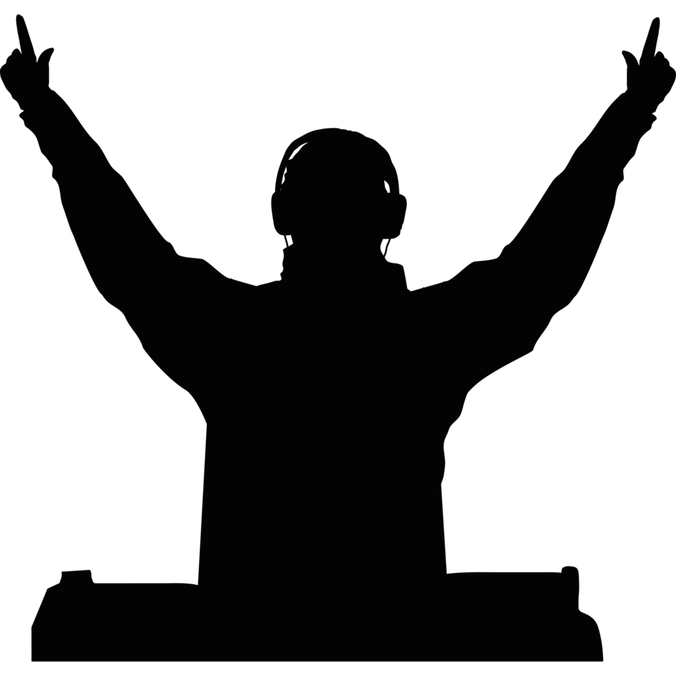 dj silhouette nightlife png