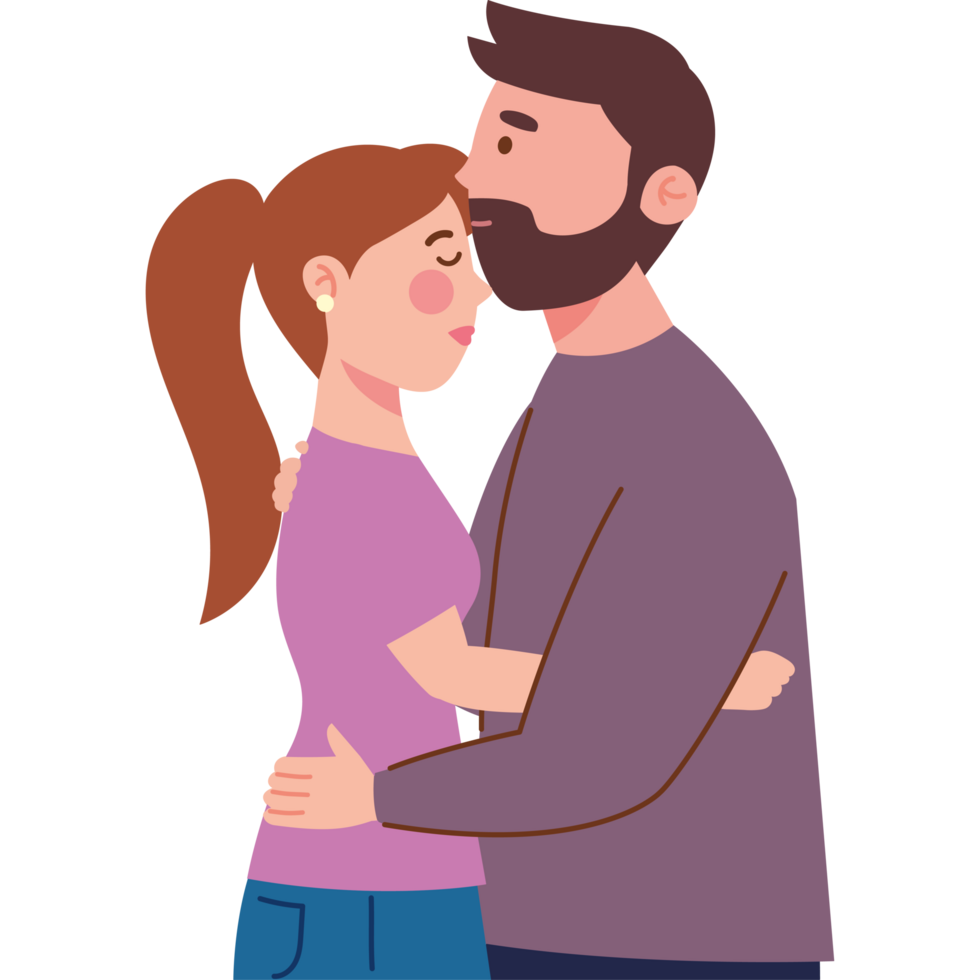 couple kissing romance png