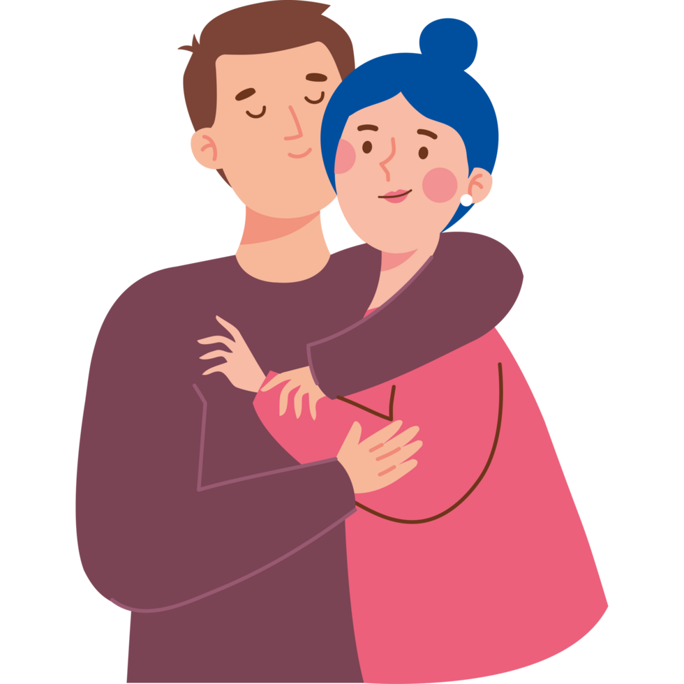 couple kissing happy png
